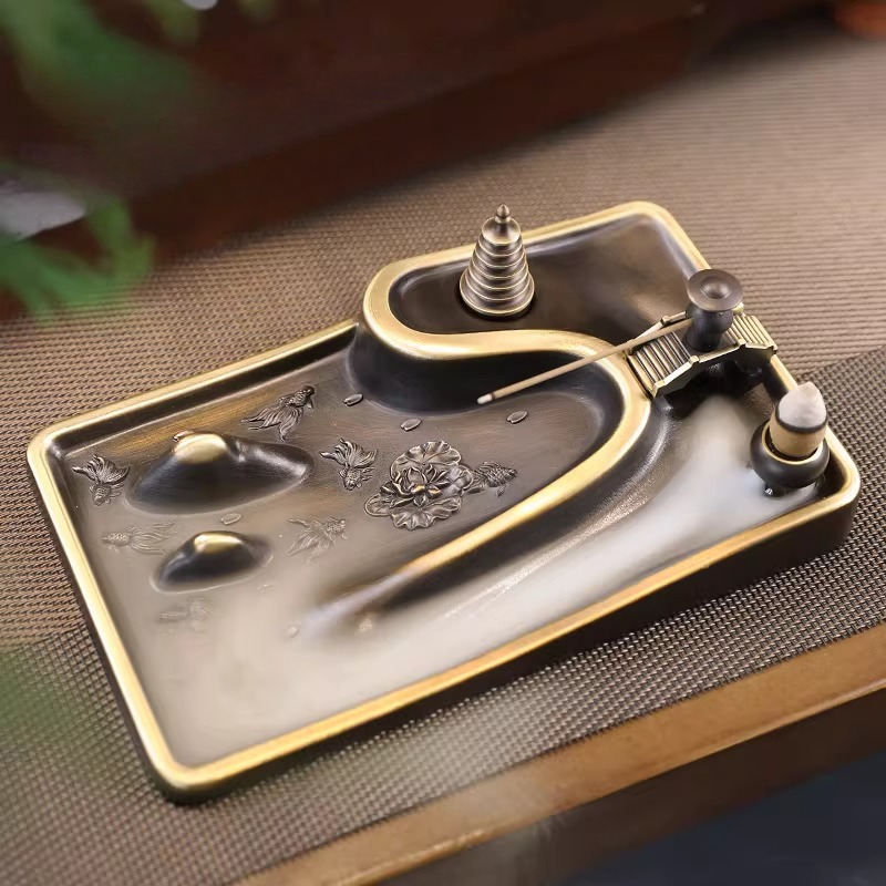 Home Fragrance Zen - Vintage Copper Incense Burner Design Incense