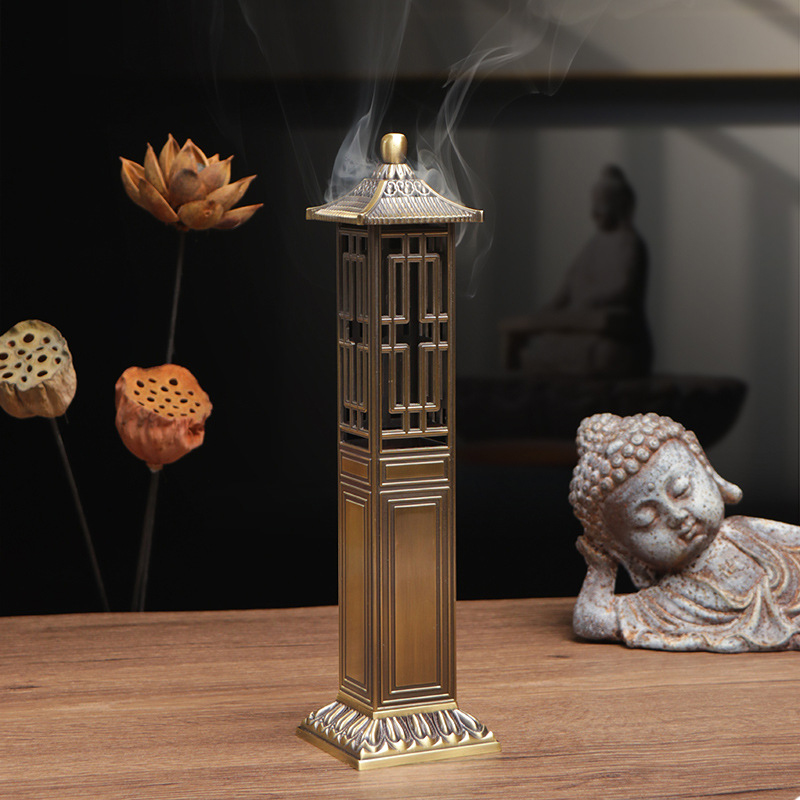 Home Fragrance Zen - Chinese Style Pavilion Vertical Incense Burner