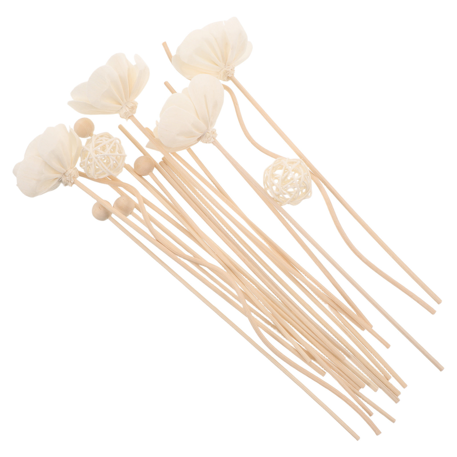 Home Fragrance Jasmine Diffuser - 22Pcs Jasmine Reed Diffuser Set Natural