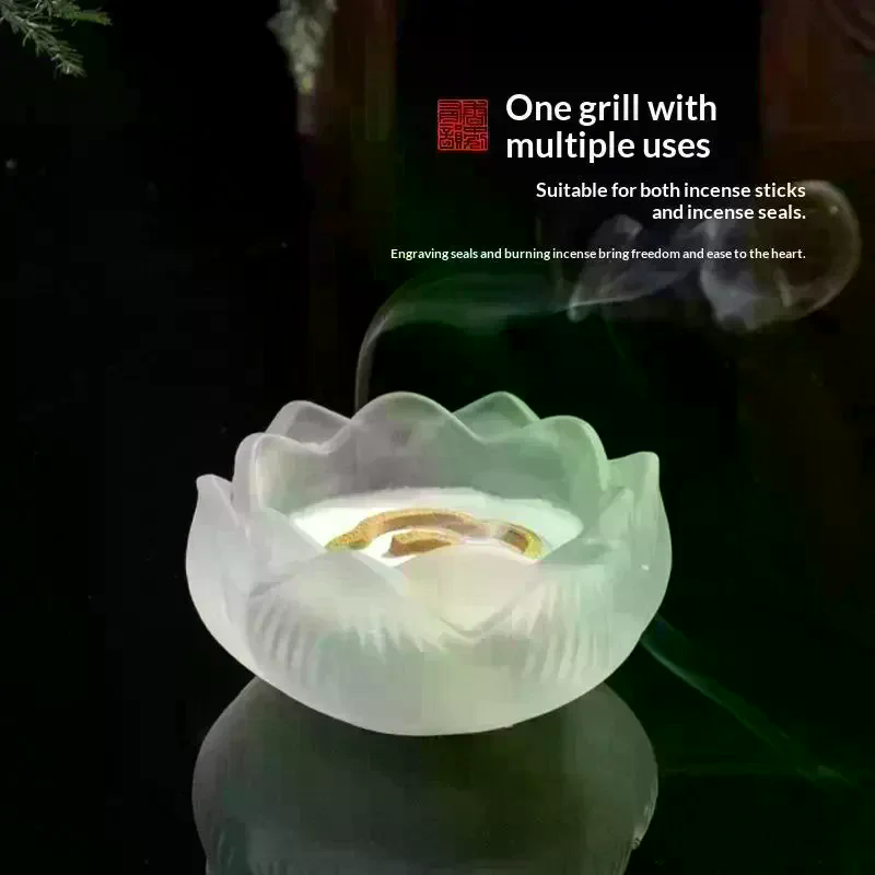 Home Fragrance Zen - Creative Crystal Glass Lotus Incense Holder