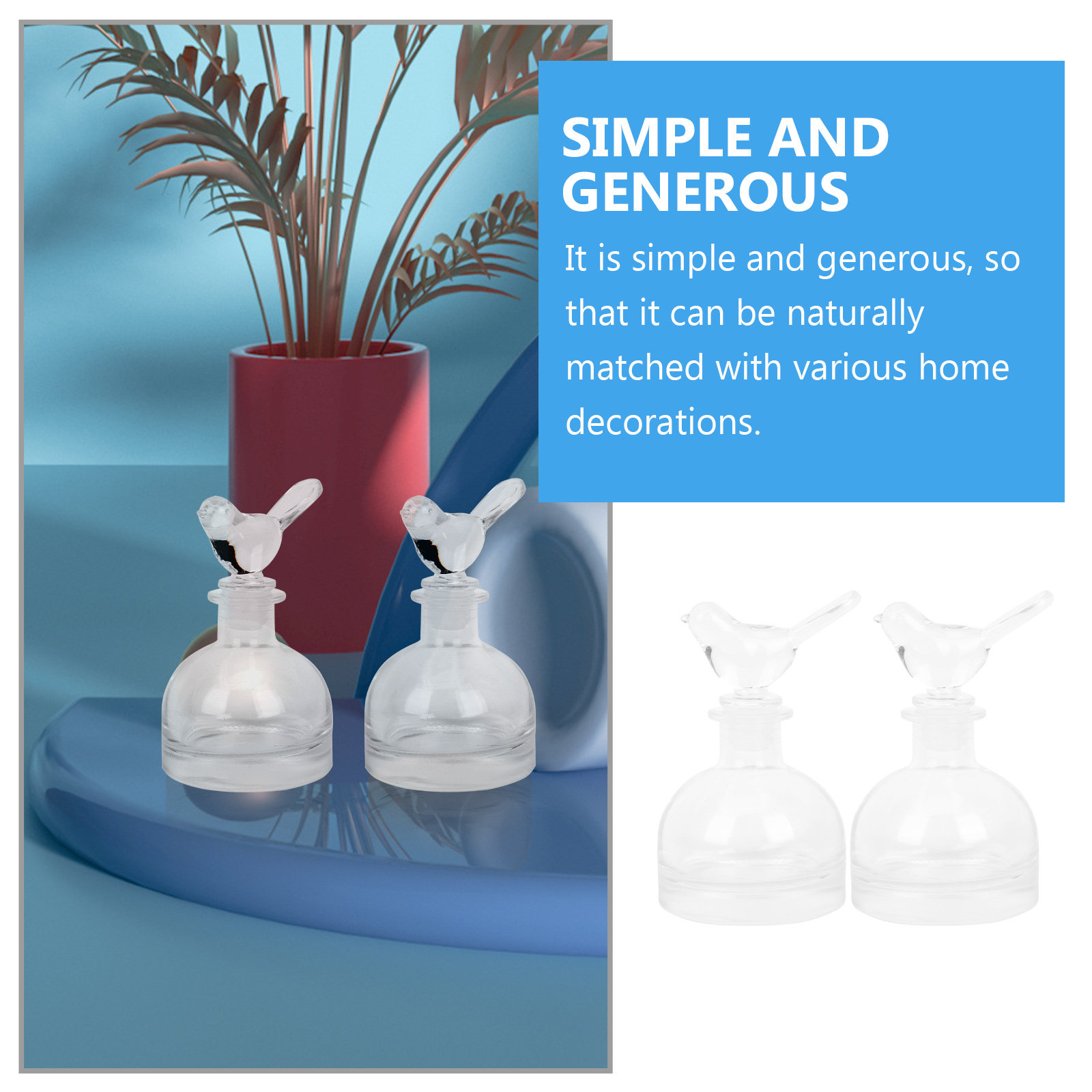 2Pcs Glass Perfume Bottles Pre - Home Fragrance Bottle recension och pris