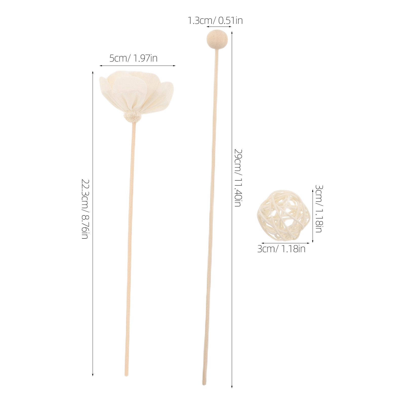 22Pcs Jasmine Reed Diffuser Se - Home Fragrance Jasmine Diffuser recension och pris
